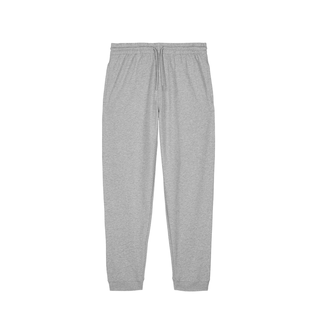 Heather Grey Printed Mens Joggers Front